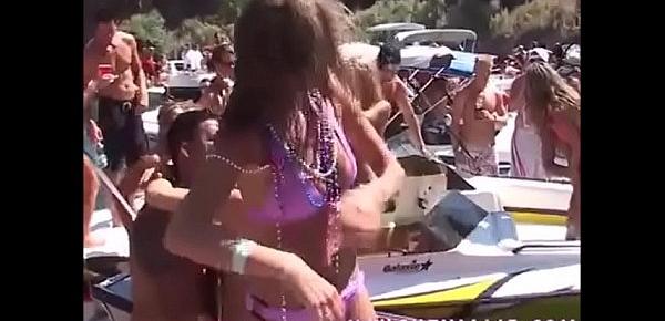  wife fucks on a boat during spring break party